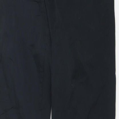 Womens UK Size L Preworn Regular Fit  Black Trousers
