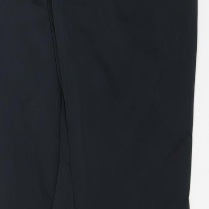 Womens UK Size L Preworn Regular Fit  Black Trousers