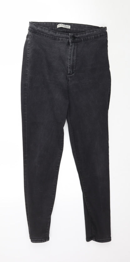 Denim Co. Womens Black  Denim Skinny Jeans Size 14 L26 in