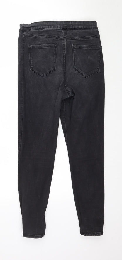 Denim Co. Womens Black  Denim Skinny Jeans Size 14 L26 in