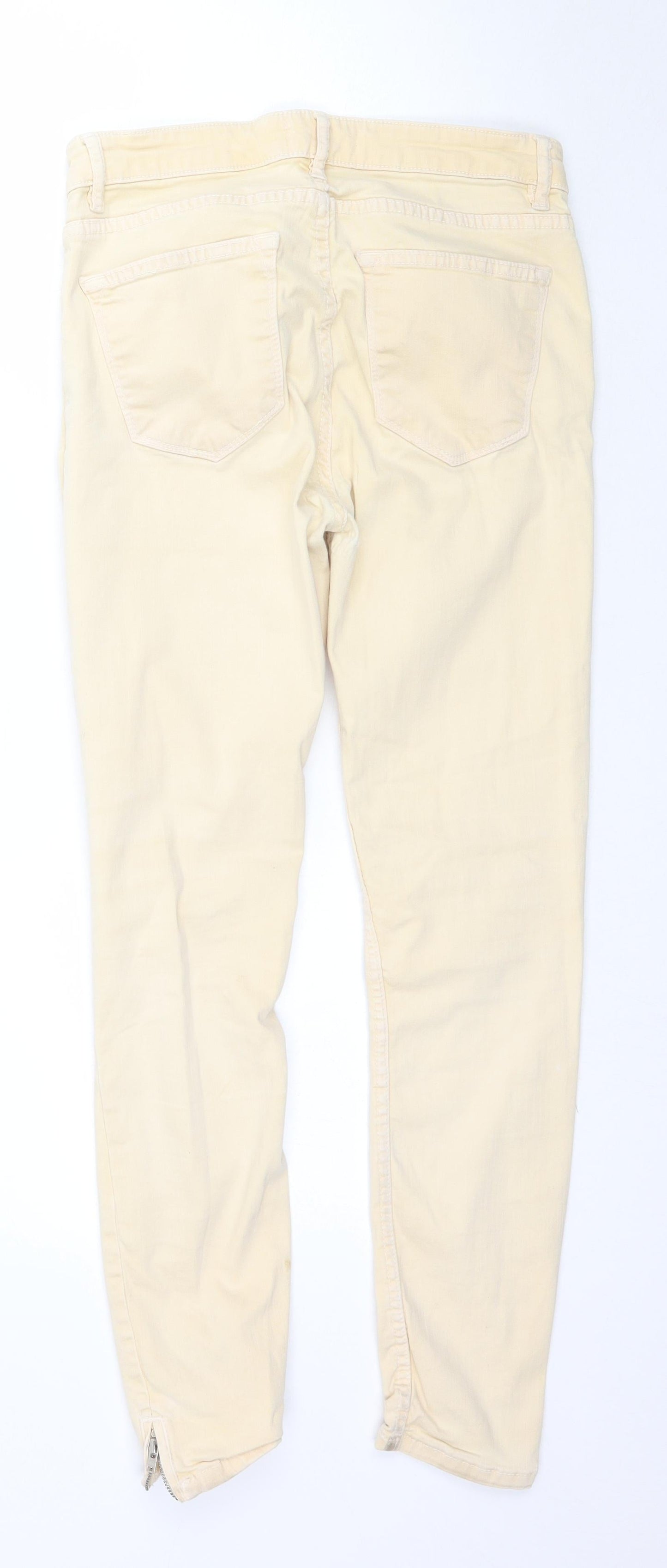 Zara Womens Yellow  Denim Jegging Jeans Size 10 L26 in