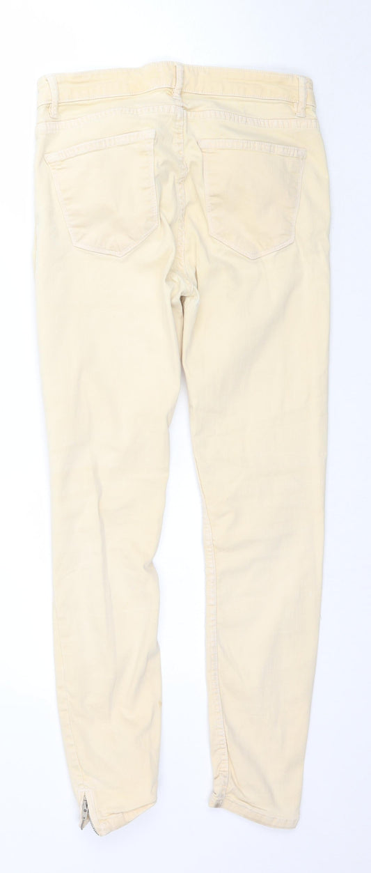 Zara Womens Yellow  Denim Jegging Jeans Size 10 L26 in