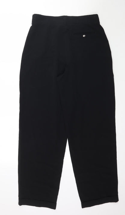 Uomo Womens Black   Trousers  Size L L32 in