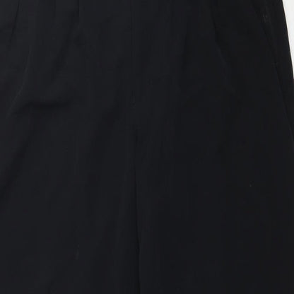 Uomo Womens Black   Trousers  Size L L32 in