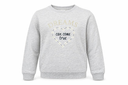 LILY & DAN Girls Grey   Pullover Sweatshirt Size 9-10 Years