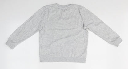 LILY & DAN Girls Grey   Pullover Sweatshirt Size 9-10 Years