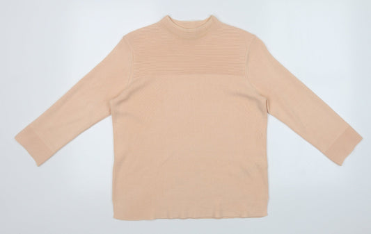 Classic Womens Orange Striped  Pullover Jumper Size 12