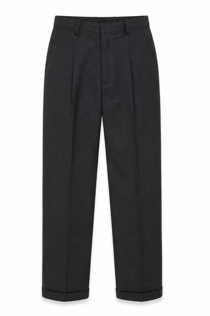 Mens UK Size  Preworn Regular Fit Dress Pants Grey Trousers