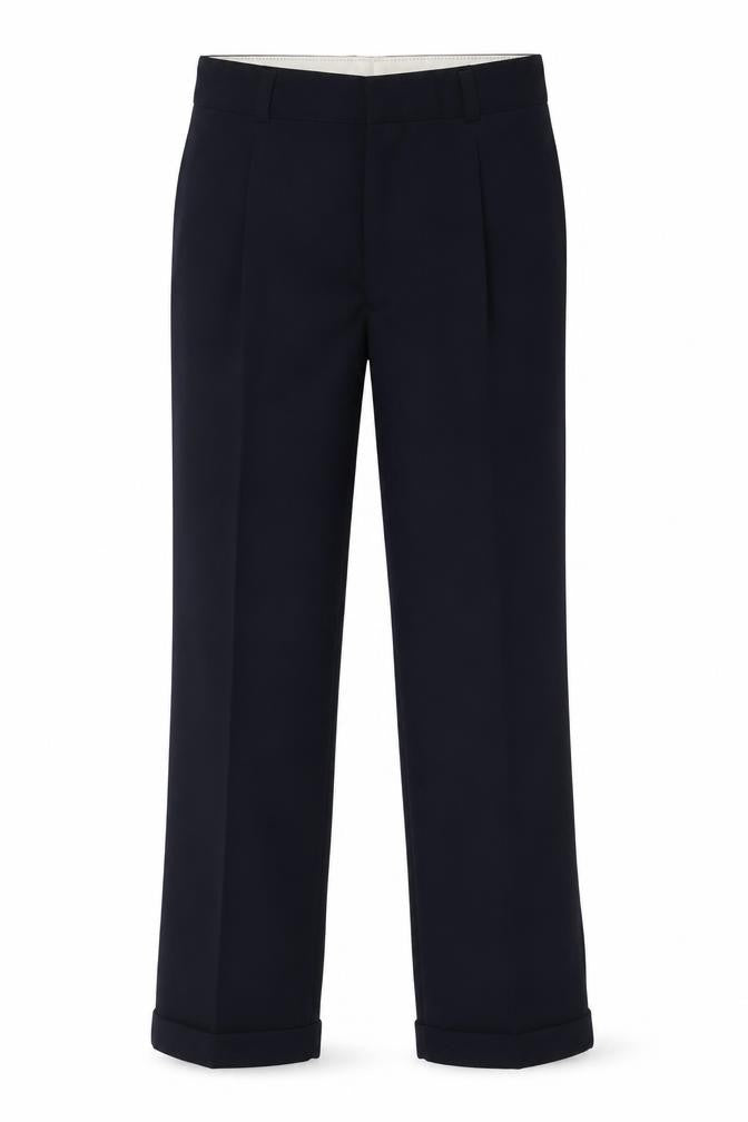 Mens UK Size 27 in Black Panther Regular Fit Dress Pants Blue Trousers
