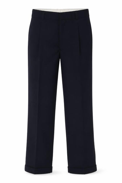 Mens UK Size 27 in Black Panther Regular Fit Dress Pants Blue Trousers