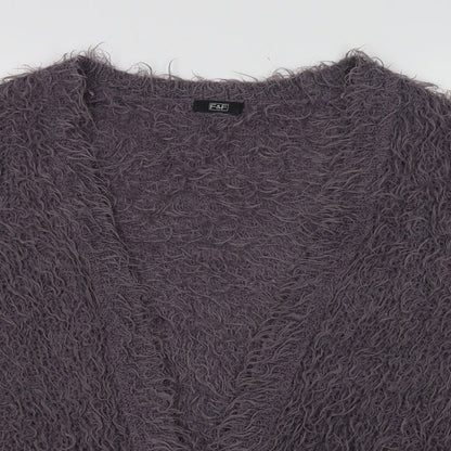 F&F Womens Purple   Cardigan Jumper Size 8