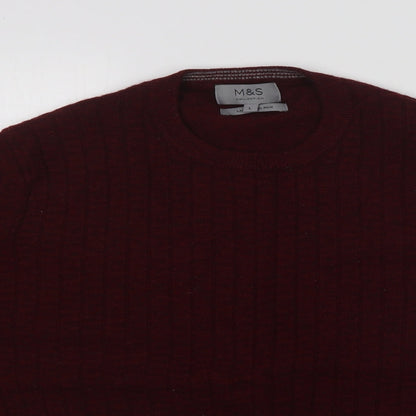 Mens UK Size L M&S Red Pullover Sweatshirt