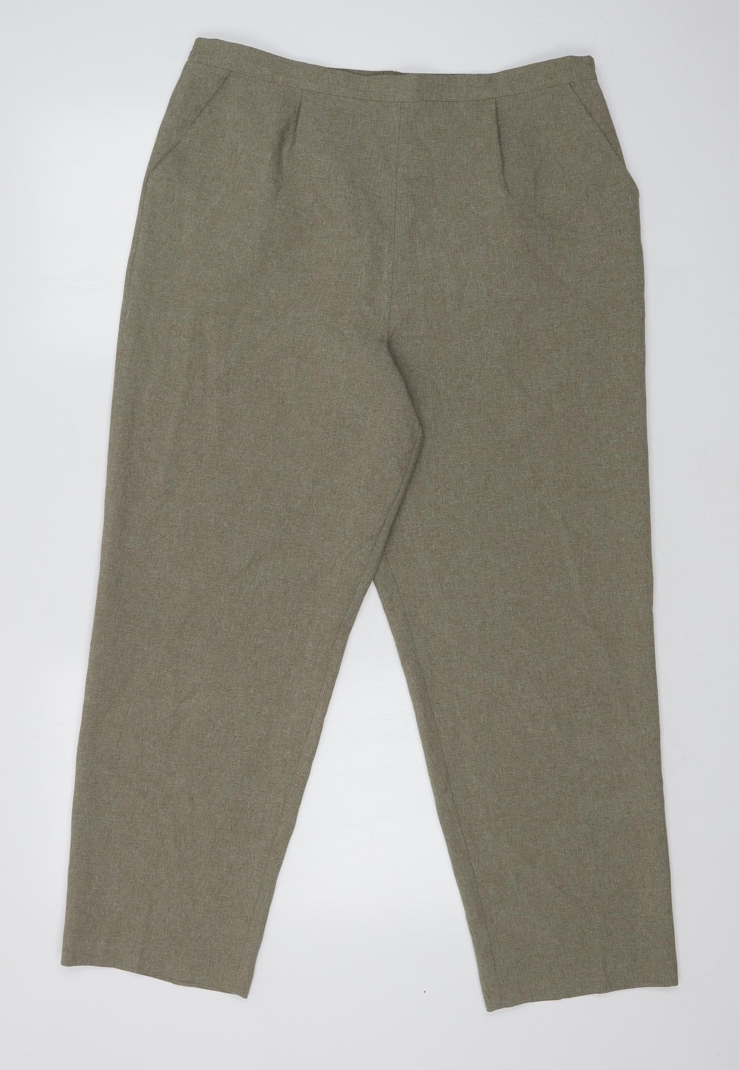 Womens UK Size 18 Classics Regular Fit Dress Pants Brown Trousers