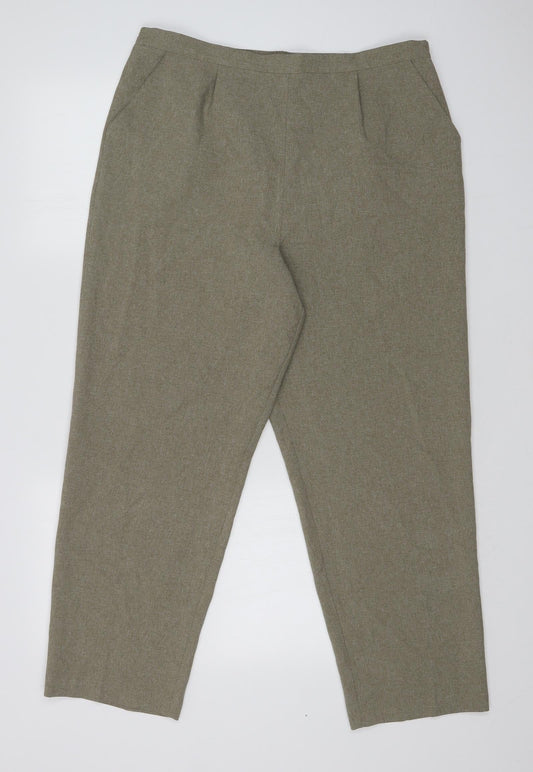 Classics Womens Brown   Dress Pants Trousers Size 18 L25 in