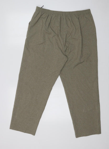Womens UK Size 18 Classics Regular Fit Dress Pants Brown Trousers