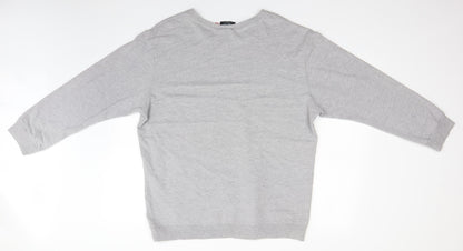 Womens UK Size 12 Topshop Grey Pullover Jumper