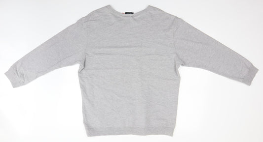 Womens UK Size 12 Topshop Grey Pullover Jumper