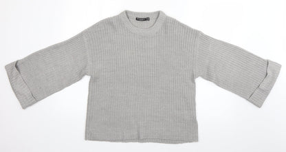 Womens UK Size 10 Brave Soul Grey Pullover Jumper