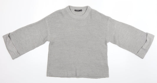 Womens UK Size 10 Brave Soul Grey Pullover Jumper