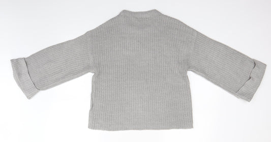 Womens UK Size 10 Brave Soul Grey Pullover Jumper