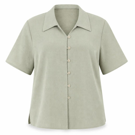 Sixth Sense Womens Beige   Basic Button-Up Size 20