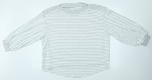 F&F Womens Grey Striped  Pullover Jumper Size 20