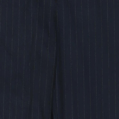 Next Tailoring Womens Black Striped  Trousers  Size 12 L25.5 in