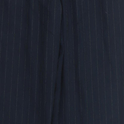Next Tailoring Womens Black Striped  Trousers  Size 12 L25.5 in