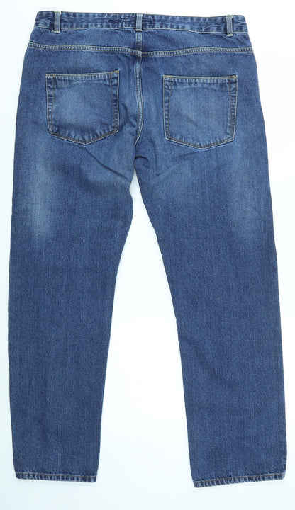 ACW85  Womens Blue  Denim Straight Jeans Size 36 L29 in