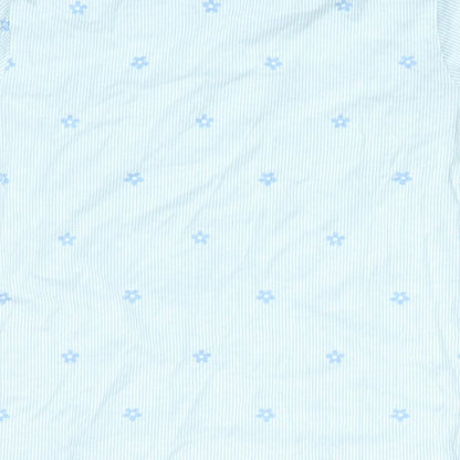 TU Girls Blue Striped  Basic T-Shirt Size 7-8 Years  - Flower