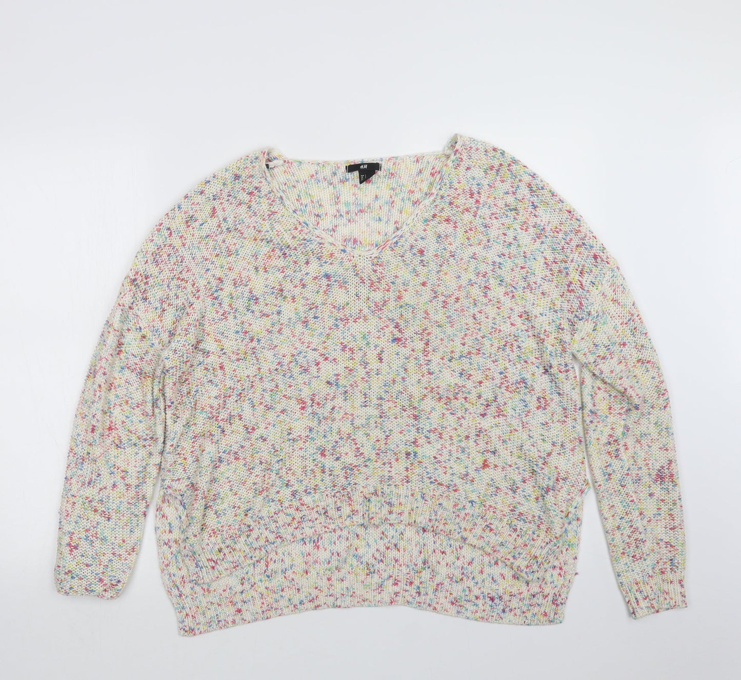 Womens UK Size S H&M White Pullover Jumper