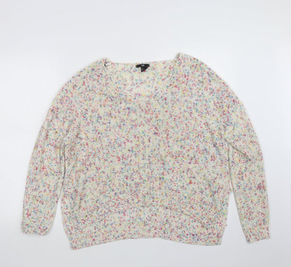 Womens UK Size S H&M White Pullover Jumper