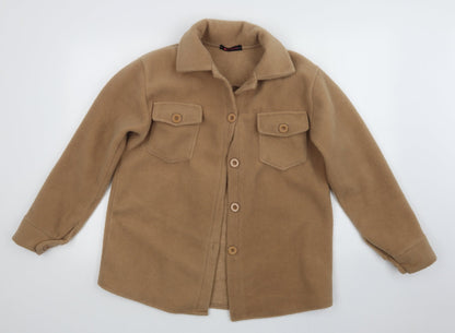 Fashion Womens Beige   Pea Coat Coat Size S