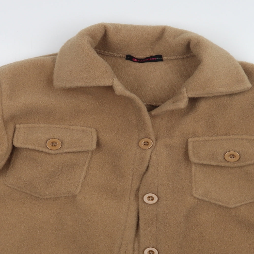 Fashion Womens Beige   Pea Coat Coat Size S