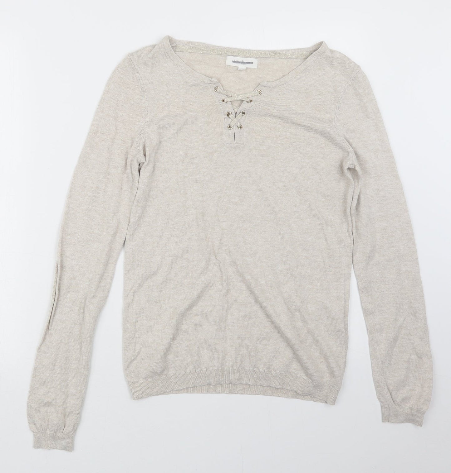 Cache Cache Womens Beige  Knit Pullover Jumper Size M