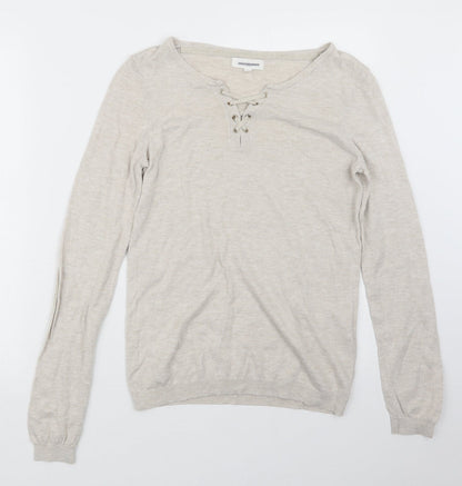 Cache Cache Womens Beige  Knit Pullover Jumper Size M