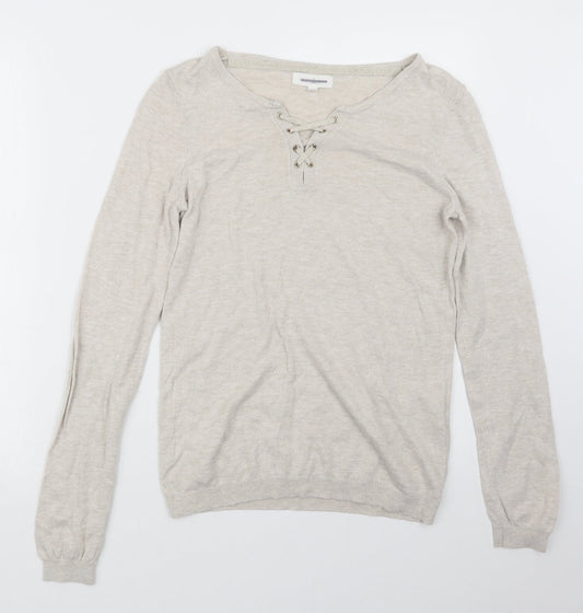 Cache Cache Womens Beige  Knit Pullover Jumper Size M