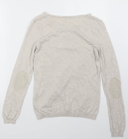 Cache Cache Womens Beige  Knit Pullover Jumper Size M