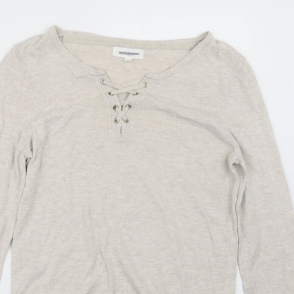 Cache Cache Womens Beige  Knit Pullover Jumper Size M