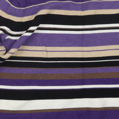 Gerry Weber Womens Purple Striped Knit Pullover Jumper Size 14