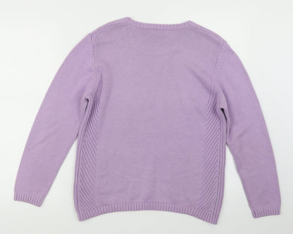 Gerry Weber Womens Purple  Knit Pullover Jumper Size 14