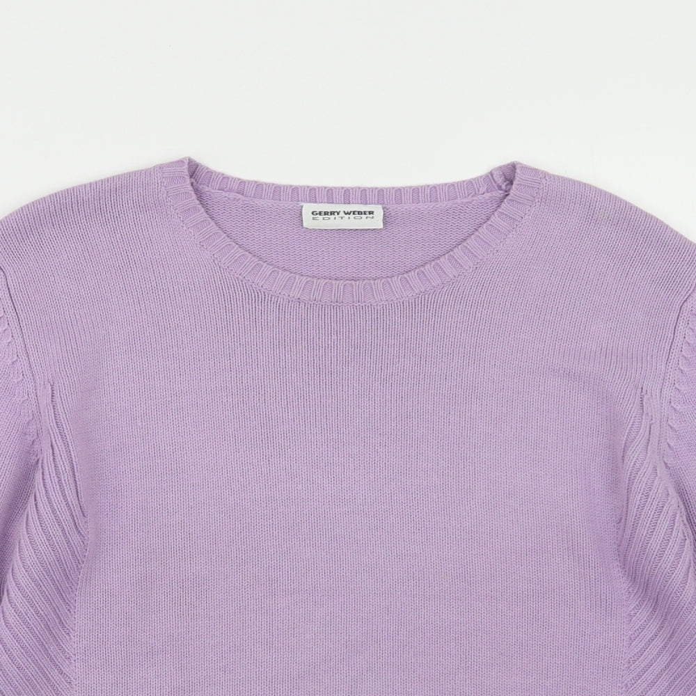 Gerry Weber Womens Purple  Knit Pullover Jumper Size 14