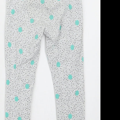 Mothercare Girls Grey Geometric  Capri Trousers Size 2-3 Years