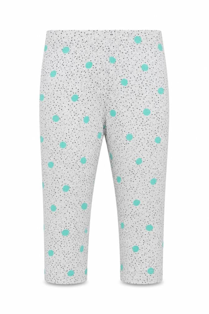 Mothercare Girls Grey Geometric  Capri Trousers Size 2 Years