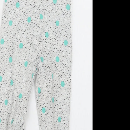 Mothercare Girls Grey Geometric  Capri Trousers Size 2 Years