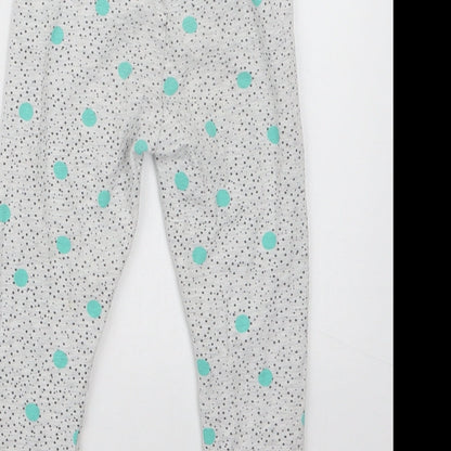 Mothercare Girls Grey Geometric  Capri Trousers Size 2 Years