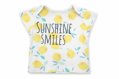 F&F Girls Yellow Geometric  Basic T-Shirt Size 2-3 Years