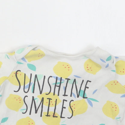 F&F Girls Yellow Geometric  Basic T-Shirt Size 2-3 Years