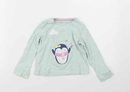 Mini Club Girls Green Geometric  Babydoll Pyjama Top Size 18-24 Months