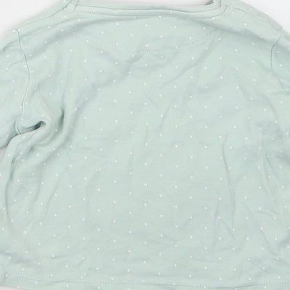 Mini Club Girls Green Geometric  Babydoll Pyjama Top Size 18-24 Months